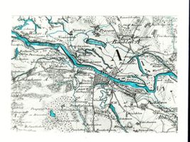 Tilsit, Stadt, Stadtkreis Tilsit Tilsit, Plan von Tilsit und Umgebung um 1800, Schroettersche Karte 