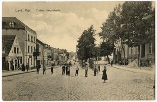 Lyck, Stadt, Kreis Lyck Hindenburgstraße (fr. Bahnhofstraße) Lyck, Untere Hauptstraße 