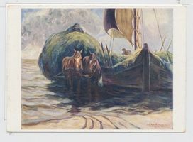  Kurische Nehrung, Heukahn (Gemälde) Куршская коса, лодка с сеном (картина)