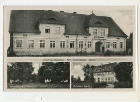 Hensken, Kreis Schloßberg Hensken, Gasthaus Straukies, Gartenpartie, gutshaus Raehs 