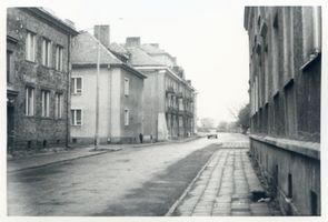Mohrungen, Stadt, Kreis Mohrungen Langgasse Mohrungen, Langgasse, Blick zum Marktplatz bis Rollberg 