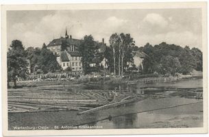 Wartenburg Kr. Allenstein, Stadt, Kreis Allenstein Wartenburg i. Ostpr., St. Antonius-Krankenhaus Вартенбург (Вост. Пруссия), больница Святого Антония