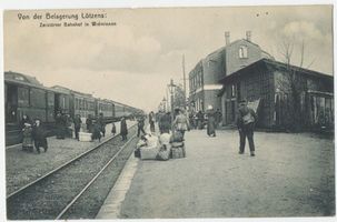 Widminnen, Kreis Lötzen Widminnen, zerstörter Bahnhof II 