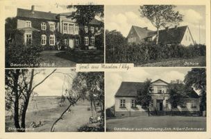 Maulen, Gut, Kreis Samland Maulen, Gauschule, Schule, Strandpartie, Gasthaus Маулен, окружная школа, школа, уголок на пляже, трактир