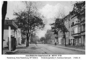 Rastenburg, Stadt, Kreis Rastenburg Hindenburgstraße 21