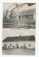 Eichhorn Kr. Preußisch Eylau, Kreis Preußisch Eylau Eichhorn Kr. Preußisch Eylau, Schule mit Kirche, Gasthaus Tiedke 