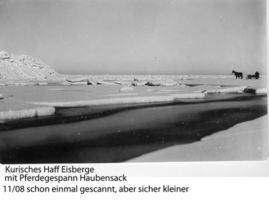  Kurisches Haff, Eisberge mit Pferdegespann Kurisches Haff