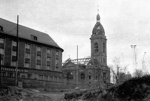 Königsberg (Pr.), Stadtkreis Königsberg Viehmarkt 9 Königsberg, Die zerstörte Lutherkirche Кёнигсберг, разрушенная церковь Лютера