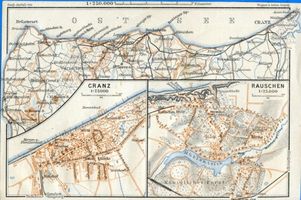  Samland, Stadtplan Cranz und Rauschen 