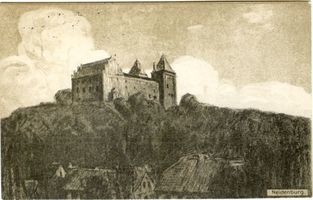 Neidenburg, Stadt, Kreis Neidenburg Neidenburg , Schloß, Zeichnung 