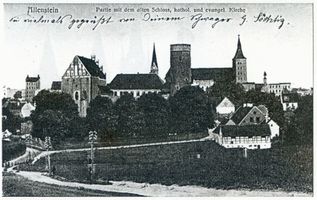 Allenstein, Stadtkreis Allenstein Allenstein, Am alten Schloß, Katholische und Evangelische Kirche II Алленштайн, у Старого замка, католическая и евангелическая церкви, II