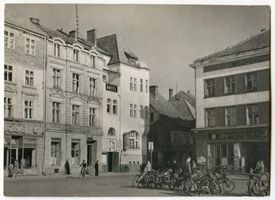Bartenstein, Kreis Bartenstein Bartenstein, Ostpr., Marktplatz, Ecke mit Hotel 