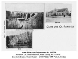 Hardteck, Ort und Bahnstation, Kreis Goldap 