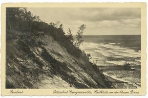 Georgenswalde, Kreis Samland Georgenswalde, Steilküste an der blauen Rinne Георгенсвальде, обрывистый берег у Синей промоины