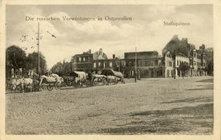 Ebenrode, Stadt, Kreis Ebenrode Stallupönen, Kriegszerstörungen Erster Weltkrieg