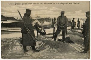  Memelgebiet, Heldengräber gefallener deutscher Soldaten in der Gegend von Memel 