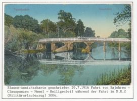Tauerlauken, Kreis Memel Tauerlauken, Dangebrücke II Тауэрлаукен, мост через Данге, II