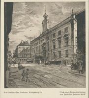 Königsberg (Pr.), Stadtkreis Königsberg Königsberg (Pr.), Das Kneiphöfsche Rathaus, Radierung Кёнигсберг (Пр.), ратуша Кнайпхофа, офорт