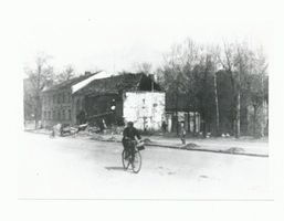 Tilsit, Stadt, Stadtkreis Tilsit Clausiusstraße Tilsit, Clausiusstr. zwischen Hochmeisterstr. und Sommerstr., links das Gebäude der Mühle H. van Setten 