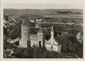 Rößel, Stadt, Kreis Rößel Rößel, Blick vom Kirchturm auf die Burg II Решель, вид с церковной башни на замок, II