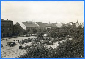 Lötzen, Stadt, Kreis Lötzen Lötzen, Marktplatz, Markttreiben Лётцен, рыночная площадь, базарное оживление