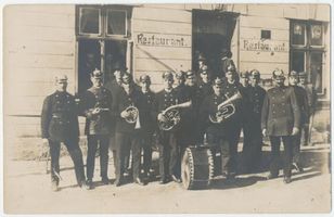 Karkeln, Kreis Elchniederung Karkeln, Restaurant ??, Feuerwehrkapelle 