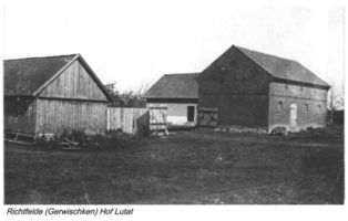 Richtfelde, Höfe, Kreis Gumbinnen Richtfelde, Höfe, Hof Otto Lutat 