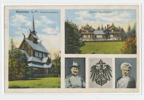 Jagdhaus Rominten, Kreis Goldap Jagdhaus Rominten, St.-Hubertus-Kapelle, Kaiserliches Jagdschloss, Kaiser, Kaiserin, Wappen 