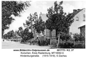 Korschen, Kreis Rastenburg Hindenburgstraße