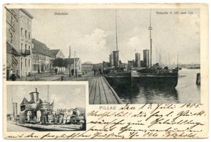 Pillau, Seestadt, Kreis Samland Pillau, Seestadt, Torpedoboote S. 107 und 124 III Pillau, Schiffe in Pillau