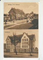 Soldau, Kreis Neidenburg Soldau, Bahnhof, Stadtschule 