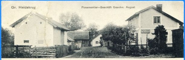 Großheidekrug, Kreis Samland Groß Heydekrug, Posamentier-Geschäft Geschw. August 
