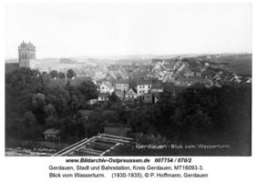 Gerdauen, Stadt und Bahnstation, Kreis Gerdauen 