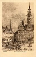 Elbing, Stadt, Stadtkreis Elbing Elbing, Friedrich-Wilhelm-Platz, Künstlerkarte 