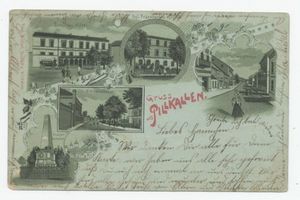 Schloßberg, Kreisstadt, Kreis Schloßberg Pillkallen, Kreisstadt, Hotel Loeffke, Kngl. Präparanden-Anstalt, Tilsiter Str., Schirwindter Str., Kriegerdenkmal 