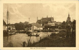 Frauenburg, Kreis Braunsberg Frauenburg, Blick auf die Stadt und den Hafen Фрауэнбург, вид на город и порт