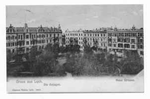 Lyck, Stadt, Kreis Lyck Neue Straße Lyck, Anlagen an der Neuen Straße 