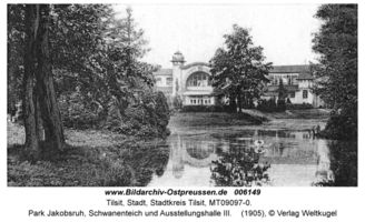 Tilsit, Stadt, Stadtkreis Tilsit   Tilsit, Park Jakobsruh, Schwanenteich