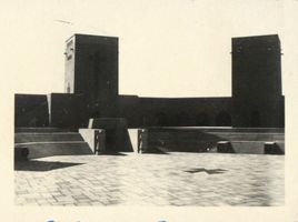 Hohenstein Kr. Osterode, Stadt, Kreis Osterode Hohenstein i. Ostpr., Reichsehrenmal Tannenberg, Ehrenhof mit Hindenburgturm II Hohenstein, Tannenberg-Nationaldenkmal