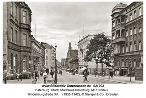 Insterburg, Stadt, Stadtkreis Insterburg Hindenburgstraße (fr. Goldaper Straße֨枆蟬뚶ße) 81-84  Insterburg, Hindenburgstraße bzw. Bahnhofstraße und Umgebung