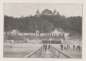 Rauschen Kr. Samland, Kreis Samland Rauschen Kr. Samland, Herrenbad darüber Hotel Düne Rauschen, Hotels