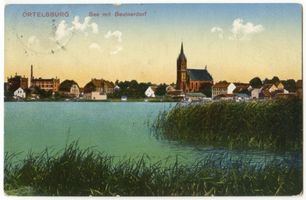 Beutnerdorf, Kreis Ortelsburg Beutnerdorf, See mit Dorf Бойтнердорф, озеро с деревней