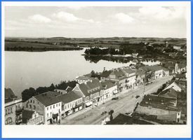 Lyck, Stadt, Kreis Lyck Lyck, Blick auf Kaiser-Wilhelm-Str. und Lycksee III 