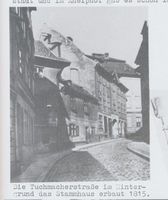 Königsberg (Pr.), Stadtkreis Königsberg Tuchmacherstraße Königsberg (Pr.), Tuchmacherstraße im Hintergrund Stammhaus der Brauerei Кёнигсберг (Пр.), Тухмахерштрассе, на заднем плане старейшее здание пивоварни