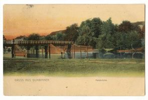 Gumbinnen, Stadt, Kreis Gumbinnen Bussasstraße Gumbinnen, Holzbrücke 