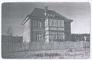 Metgethen, Ort und Bahnstation, Stadtkreis Königsberg Memeler Weg 22 Metgethen, Ortsteil Rieselfeld, Memeler Weg 22 III Metgethen, Häuser früher und heute