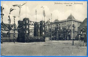 Neidenburg, Stadt, Kreis Neidenburg Neidenburg, Marktplatz während der Abstimmungslage II Neidenburg, Großer und Kleiner Markt