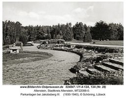 Allenstein, Stadtkreis Allenstein  Allenstein, Stadtpark, Jakobsberg