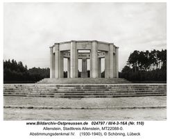 Allenstein, Stadtkreis Allenstein  Allenstein, Abstimmungsdenkmal
