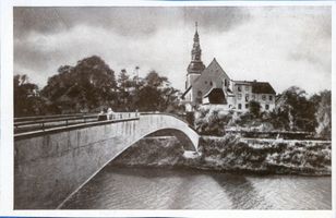 Insterburg, Stadt, Stadtkreis Insterburg Insterburg, Angerappbrücke und Lutherkirche Insterburg, Lutherkirche